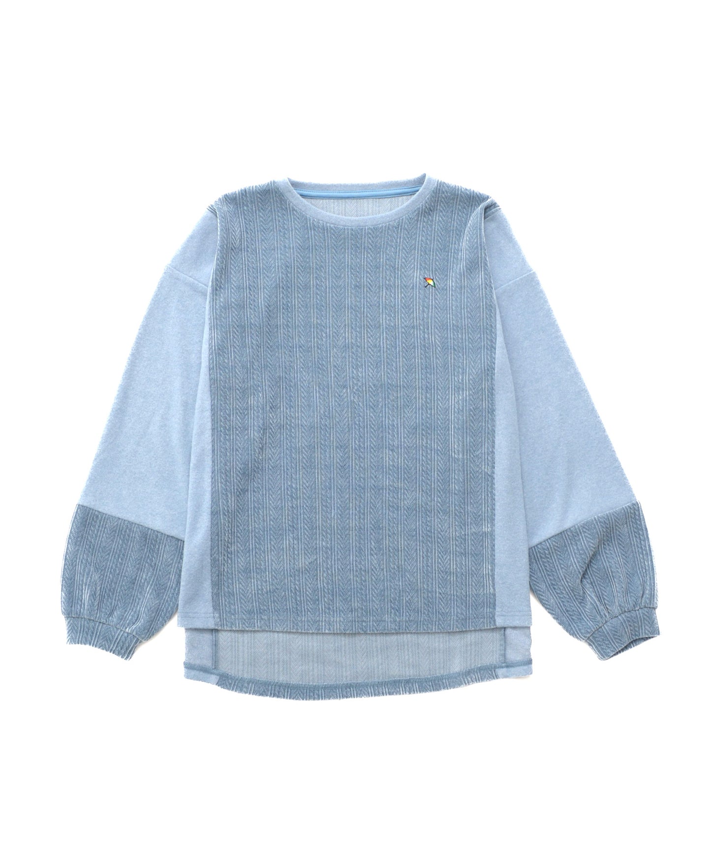 【予約】異素材ミックス ドッキング プルオーバー