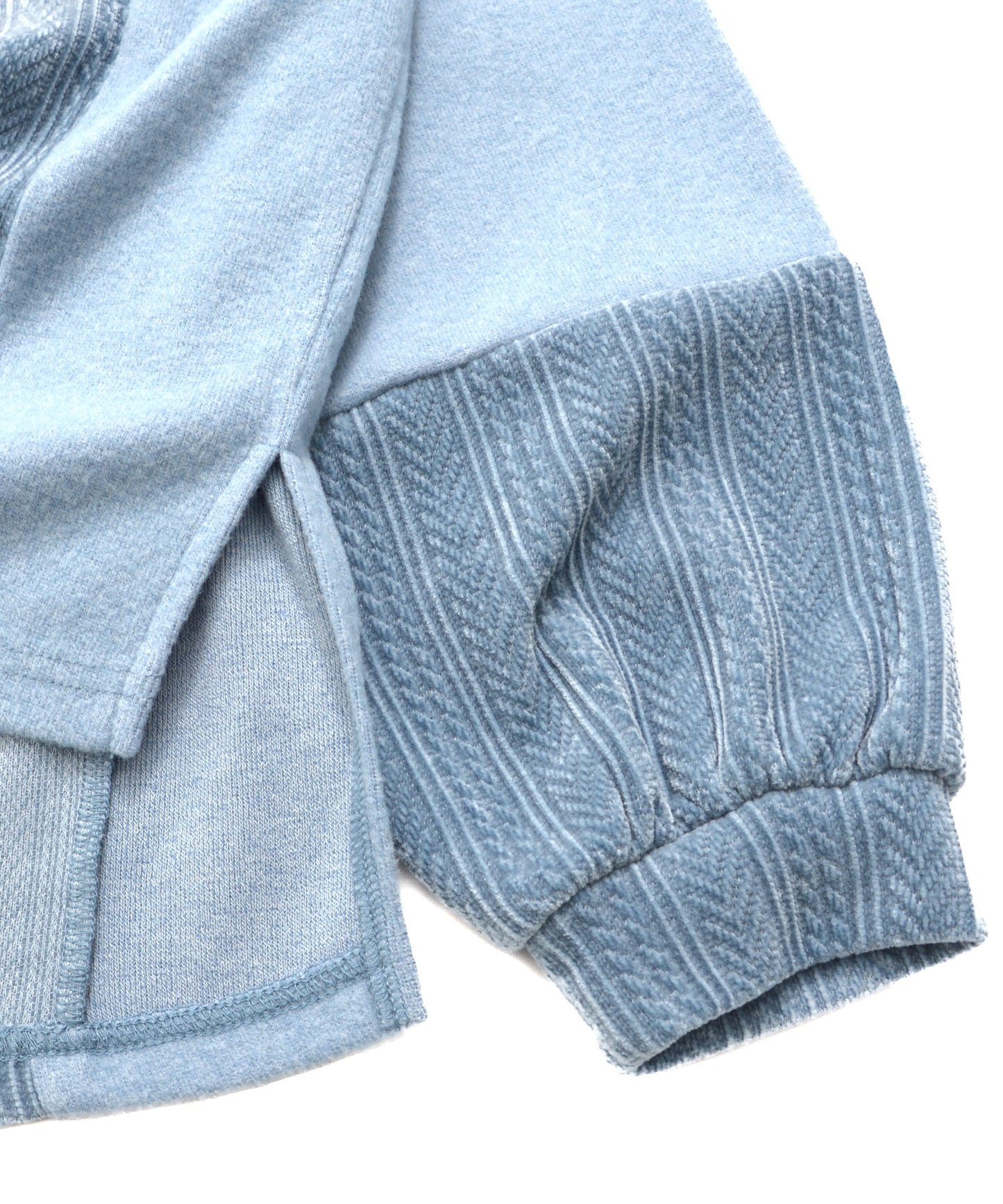 【予約】異素材ミックス ドッキング プルオーバー