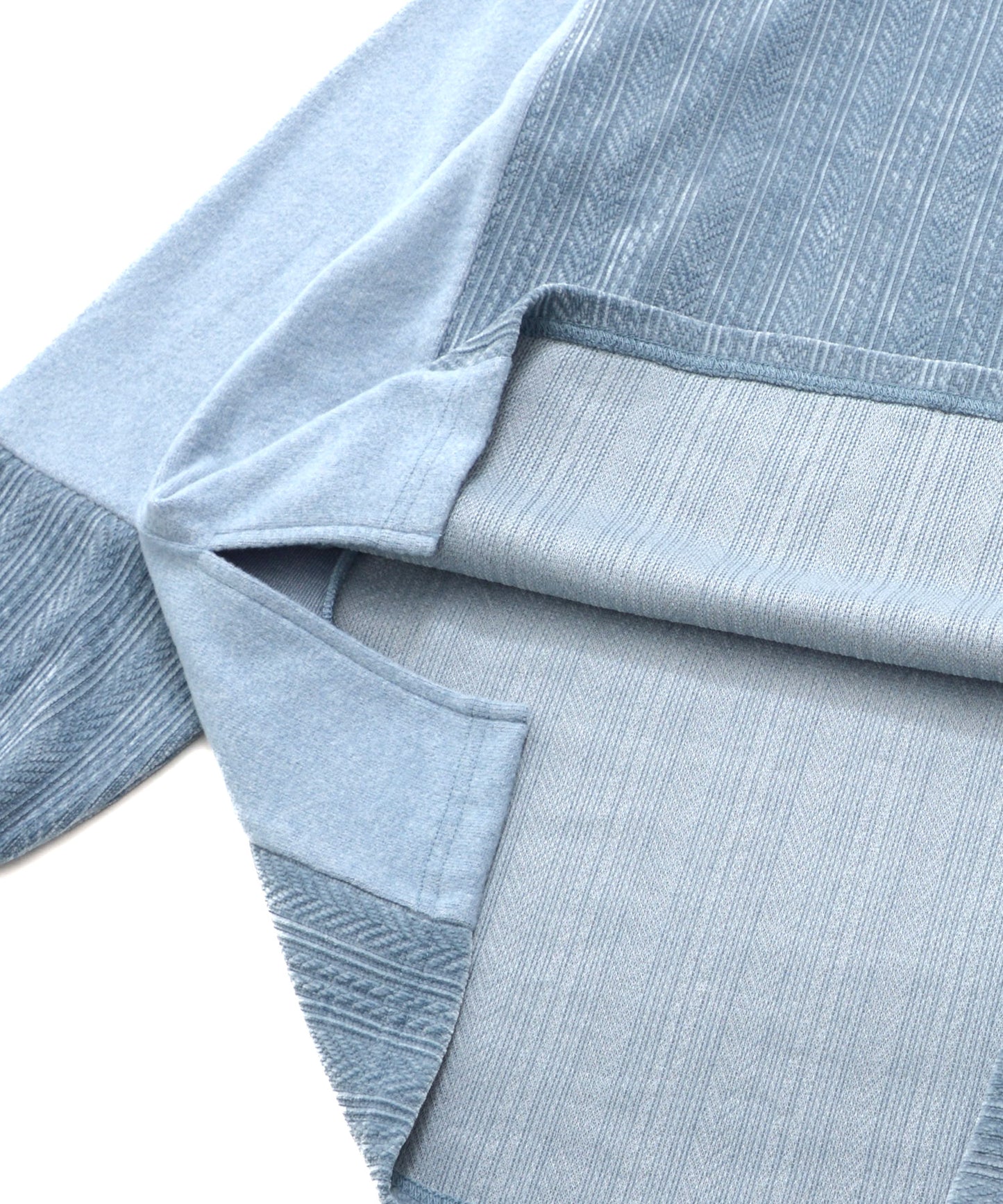 【予約】異素材ミックス ドッキング プルオーバー