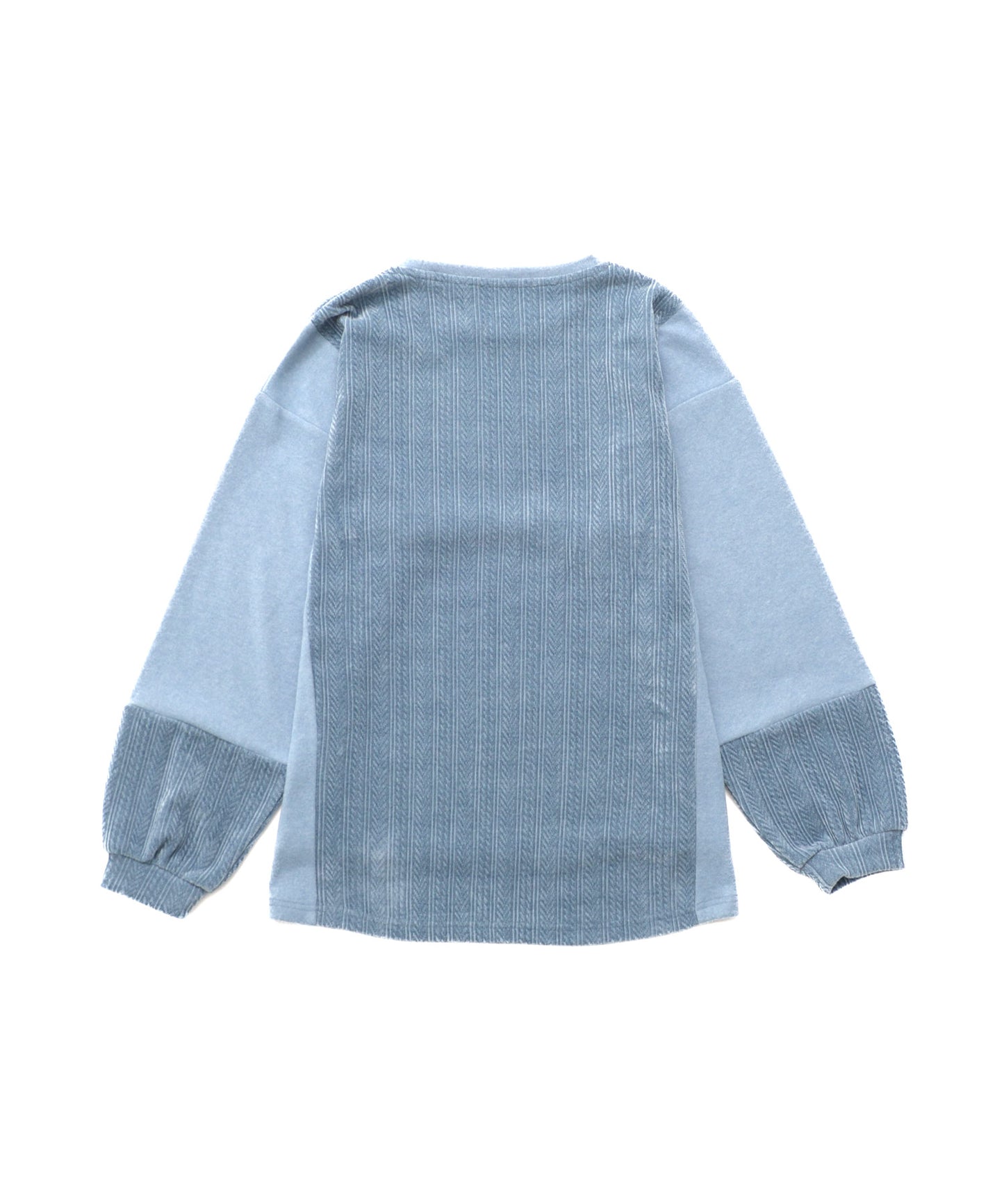 【予約】異素材ミックス ドッキング プルオーバー