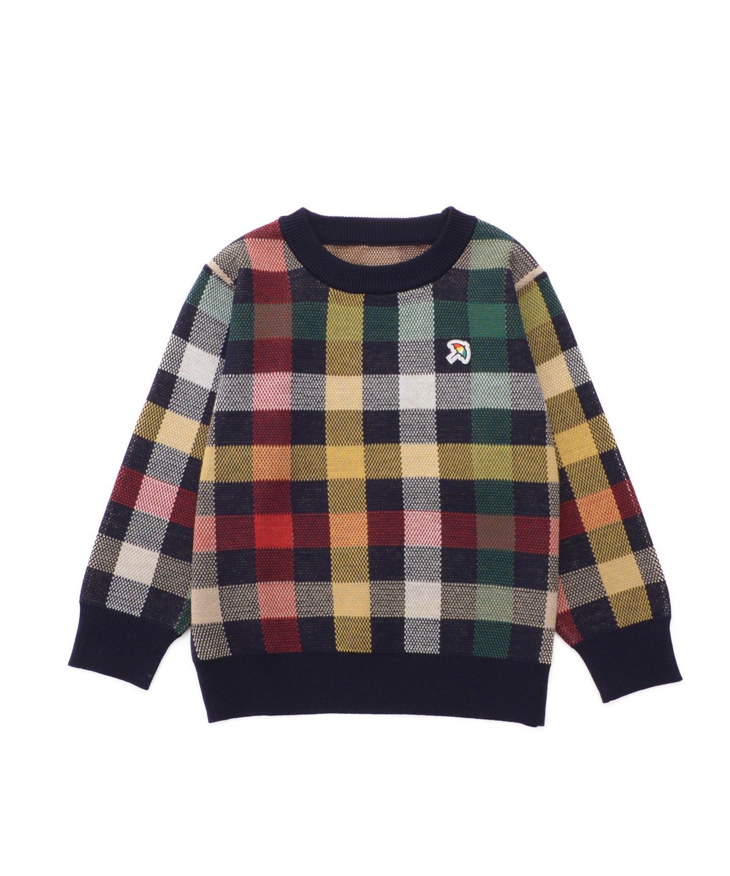 パーマーチェック ジャガードニット プルオーバー【キッズ】