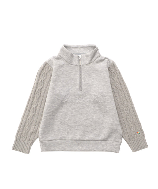 Arnold Palmer　 スウェット×ニット ドッキングハーフジップ【キッズ】