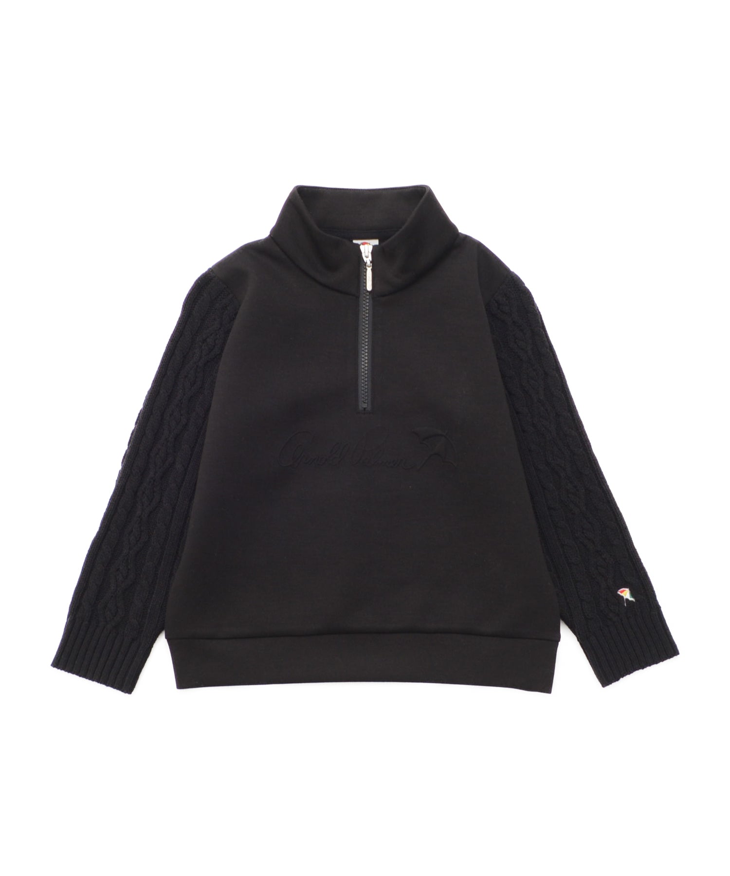 スウェット×ニット ドッキングハーフジップ【キッズ】（スウェット