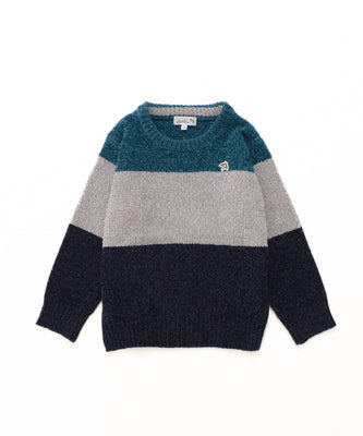 モールニット カラーブロック プルオーバー【キッズ】