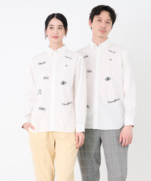 アーノルド パーマー(Arnold Palmer)総柄ツイル 長袖シェアシャツ