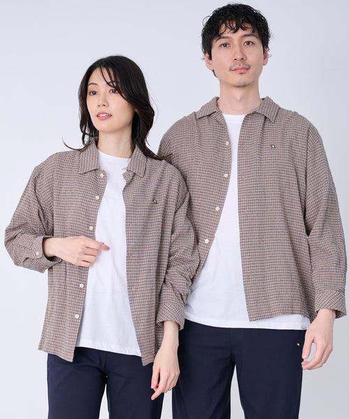 アーノルド パーマー(Arnold Palmer)シェア パナマチェック 長袖シャツ + 半袖Tシャツ セット