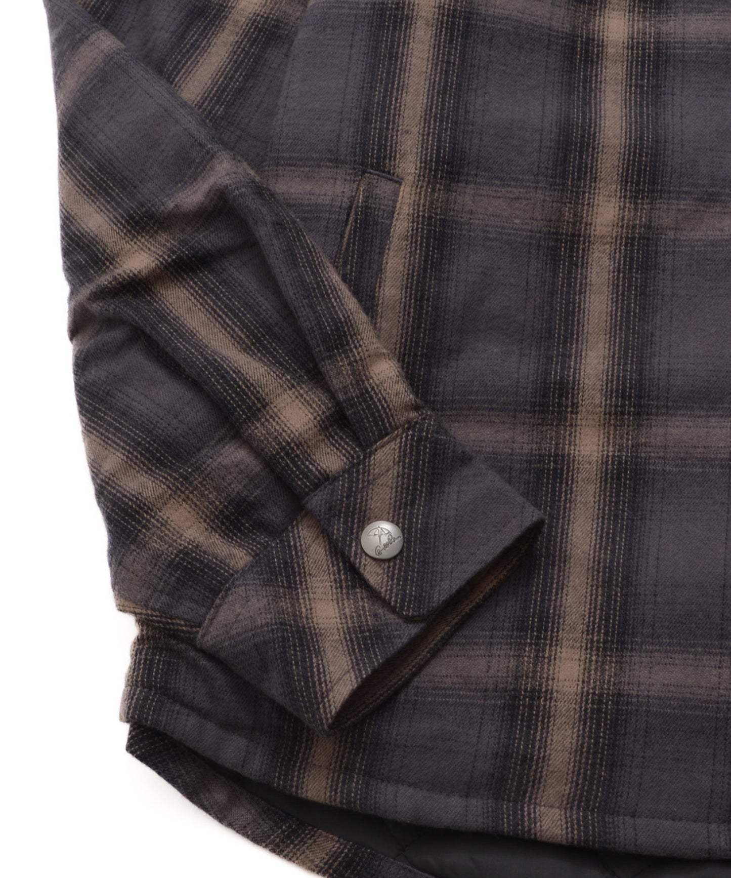 ネルチェック 中わた入り シャツジャケット