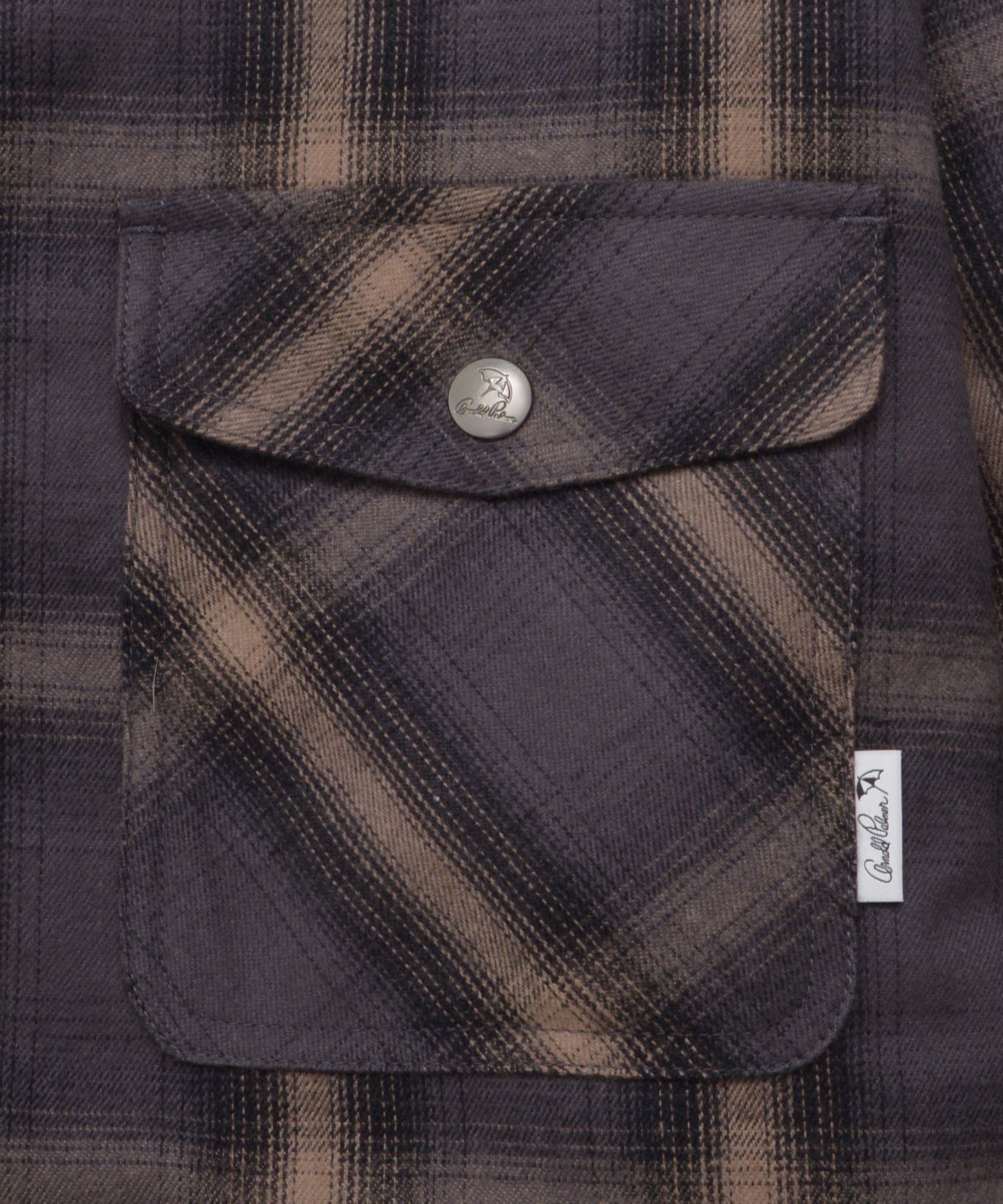 ネルチェック 中わた入り シャツジャケット