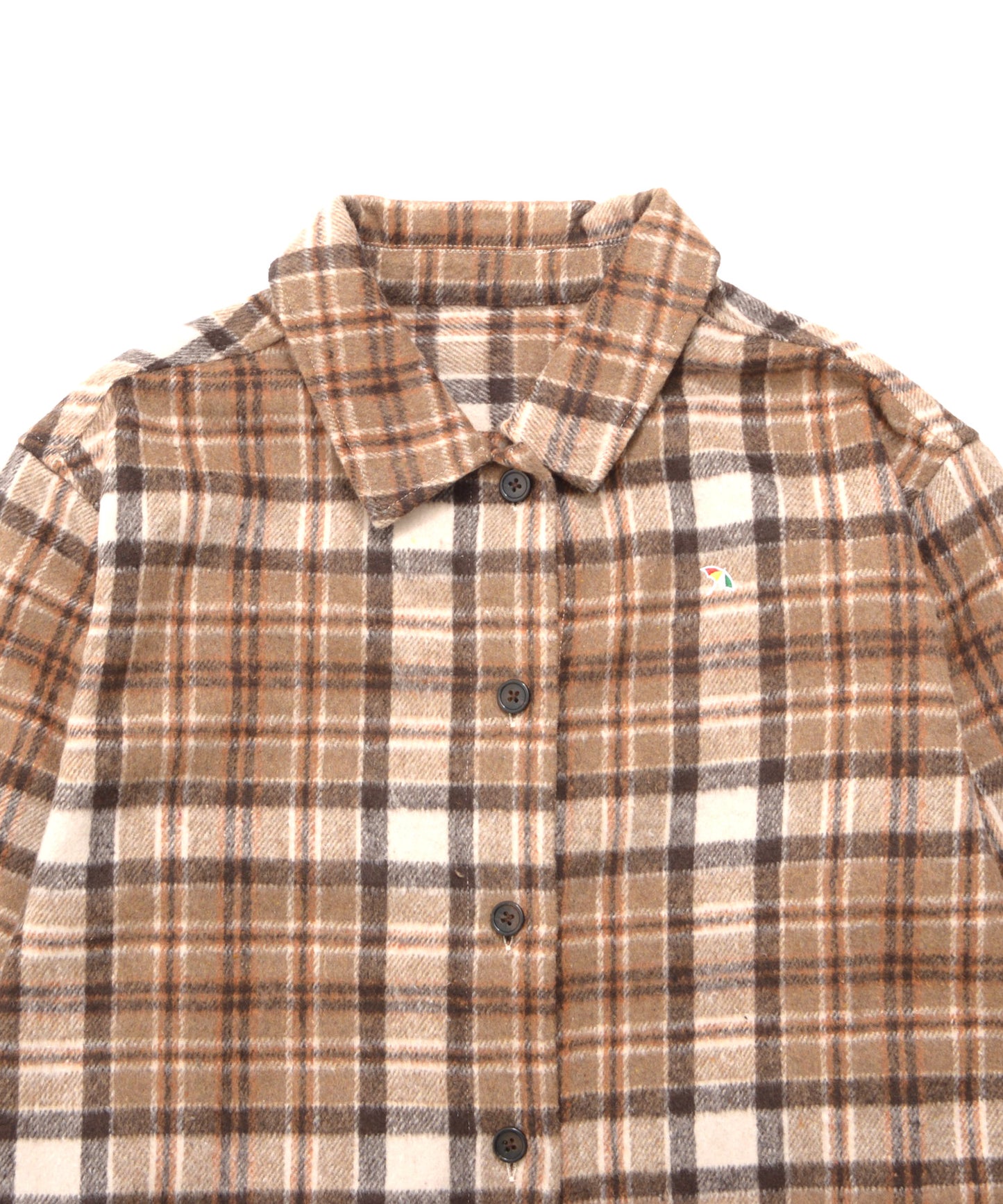 ヘビーネル 先染め シャツワンピース