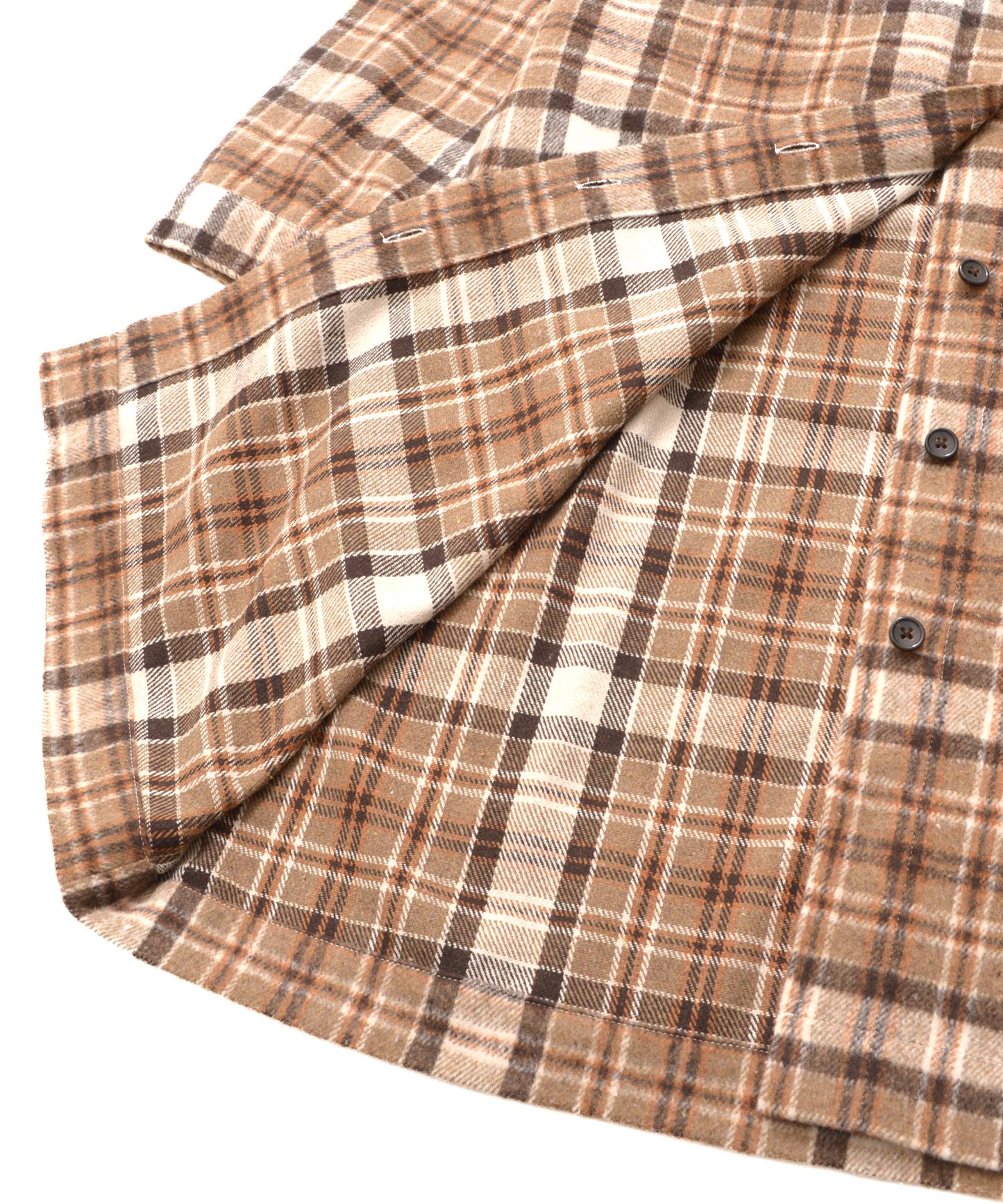 ヘビーネル 先染め シャツワンピース