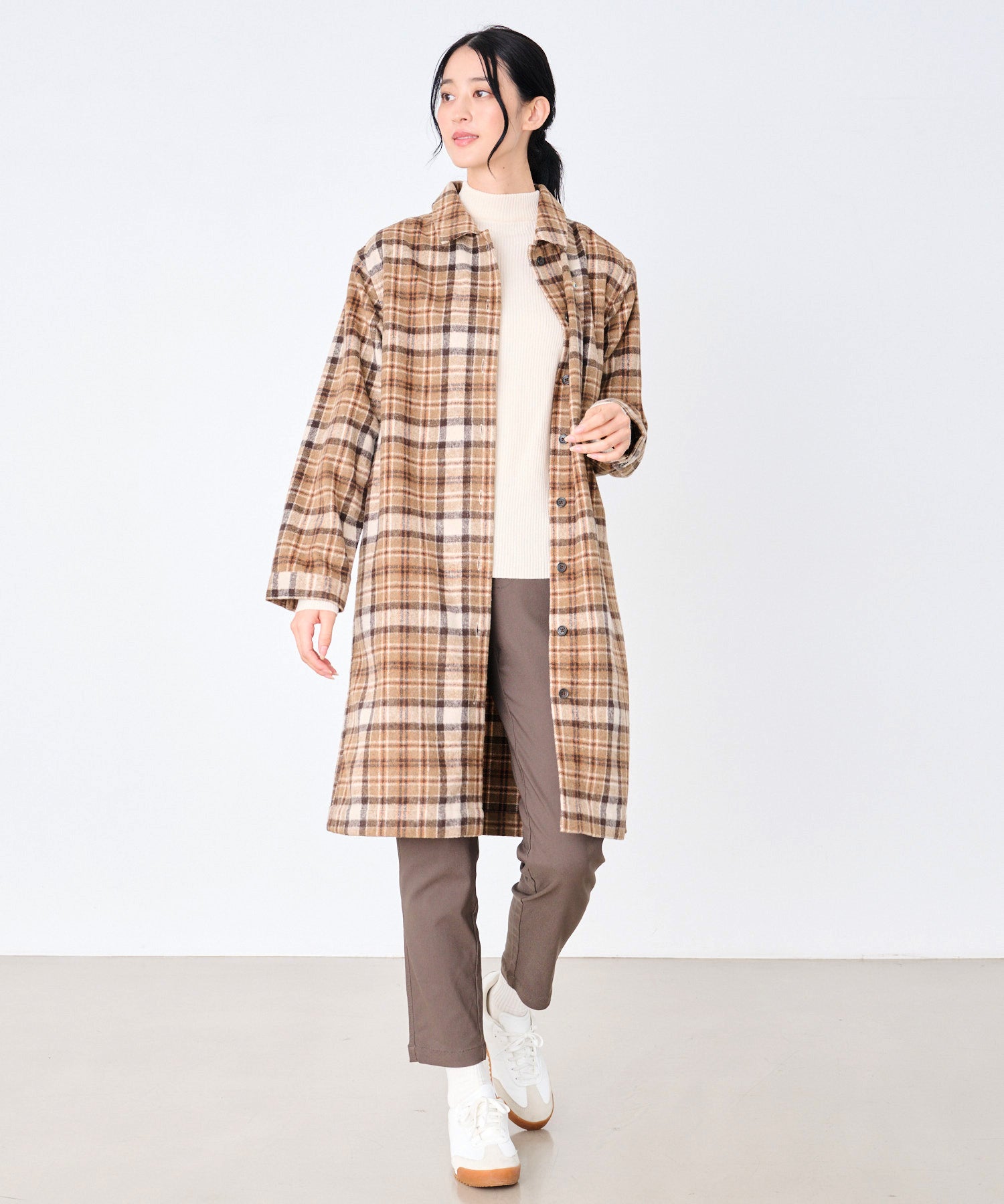 ヘビーネル 先染め シャツワンピース（シャツワンピース/レディース