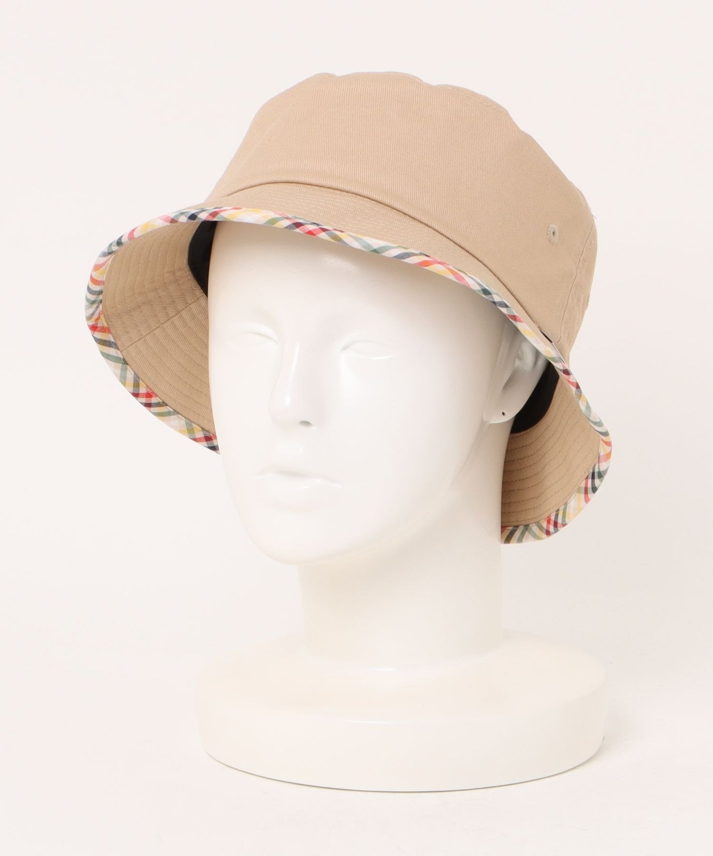 コットンツイル チェックリム シェア ハット