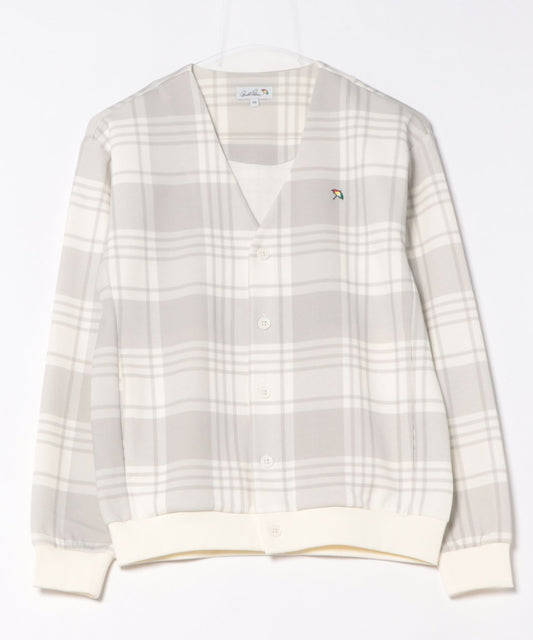 Arnold Palmer　 【ポイントUP対象】シルキーポンチ チェックプリント カーディガン