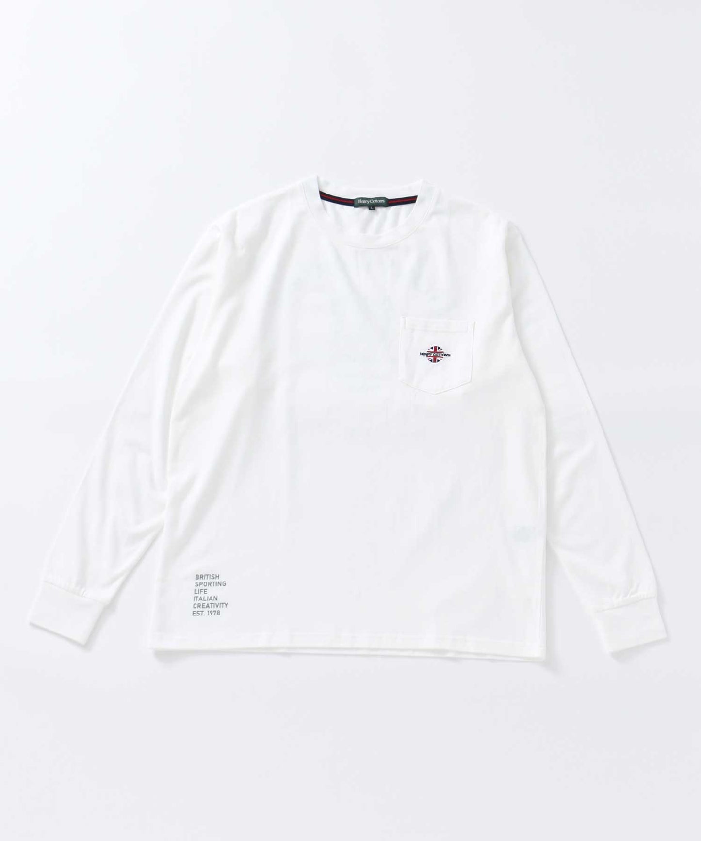 抗菌防臭天竺プリント長袖Tシャツ