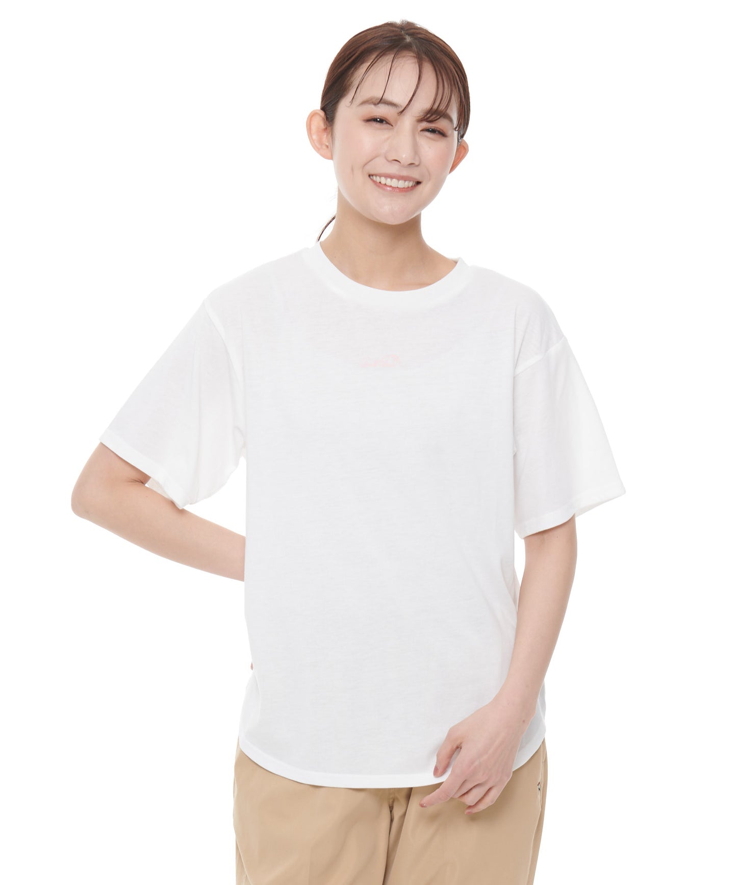 ニットベスト×ラウンドテールTシャツセット
