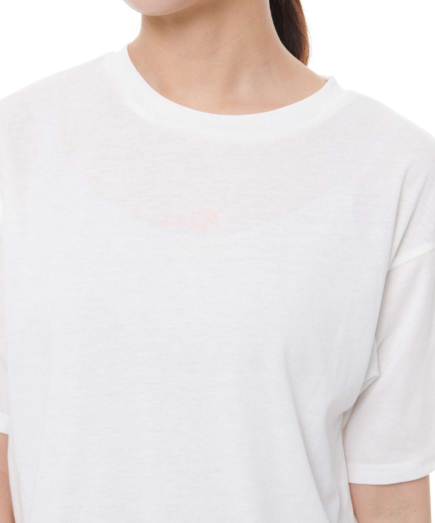 ニットベスト×ラウンドテールTシャツセット