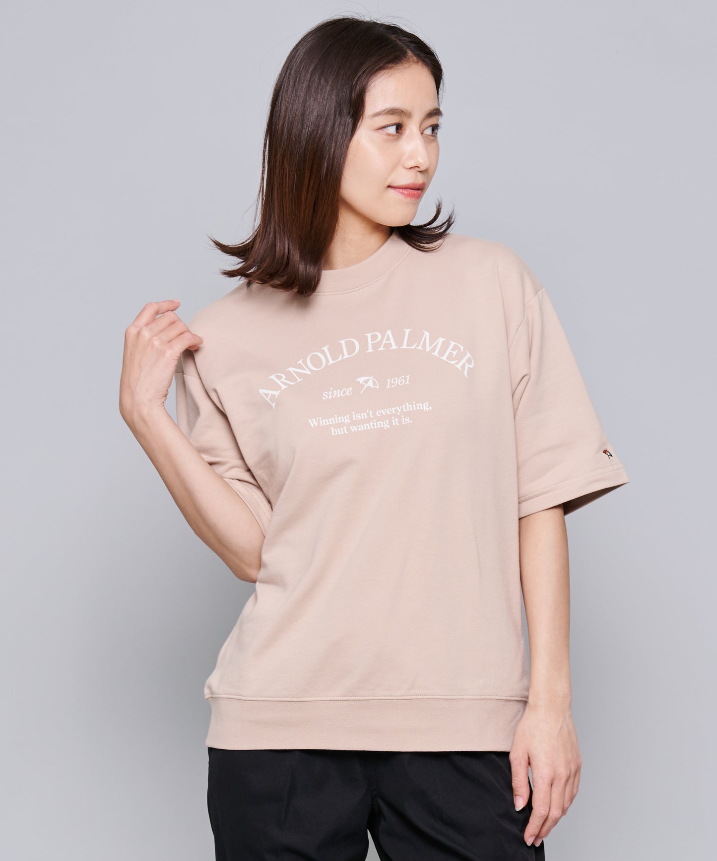 【残り3点】レタード ライトスウェット ハーフスリーブシェアTシャツ