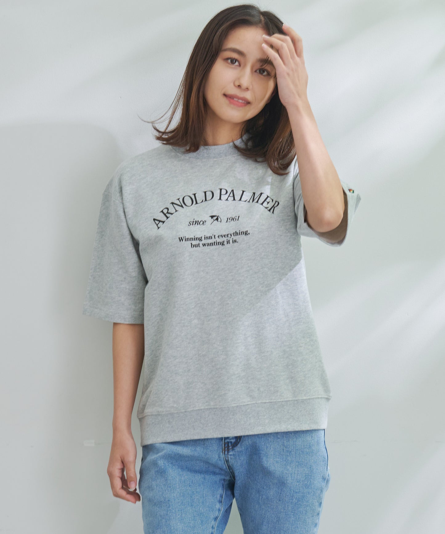 【残り3点】レタード ライトスウェット ハーフスリーブシェアTシャツ