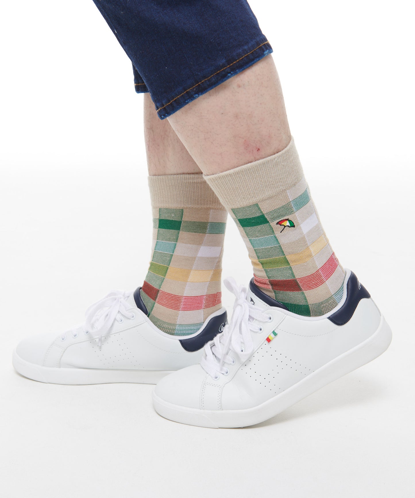 パーマーチェック クルーソックス for men's