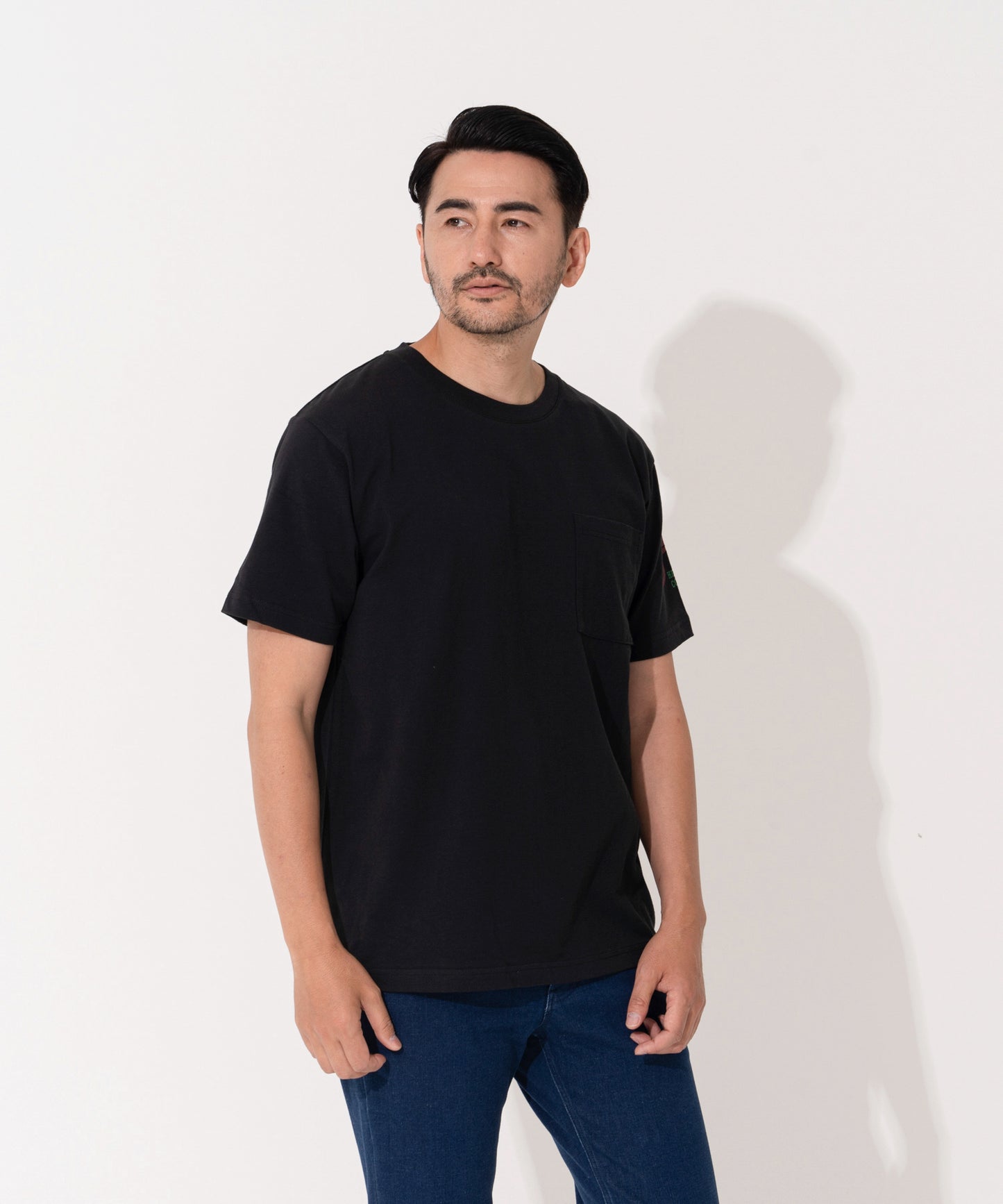 抗菌防臭 ラグビーデザイン胸ポケ付Tee