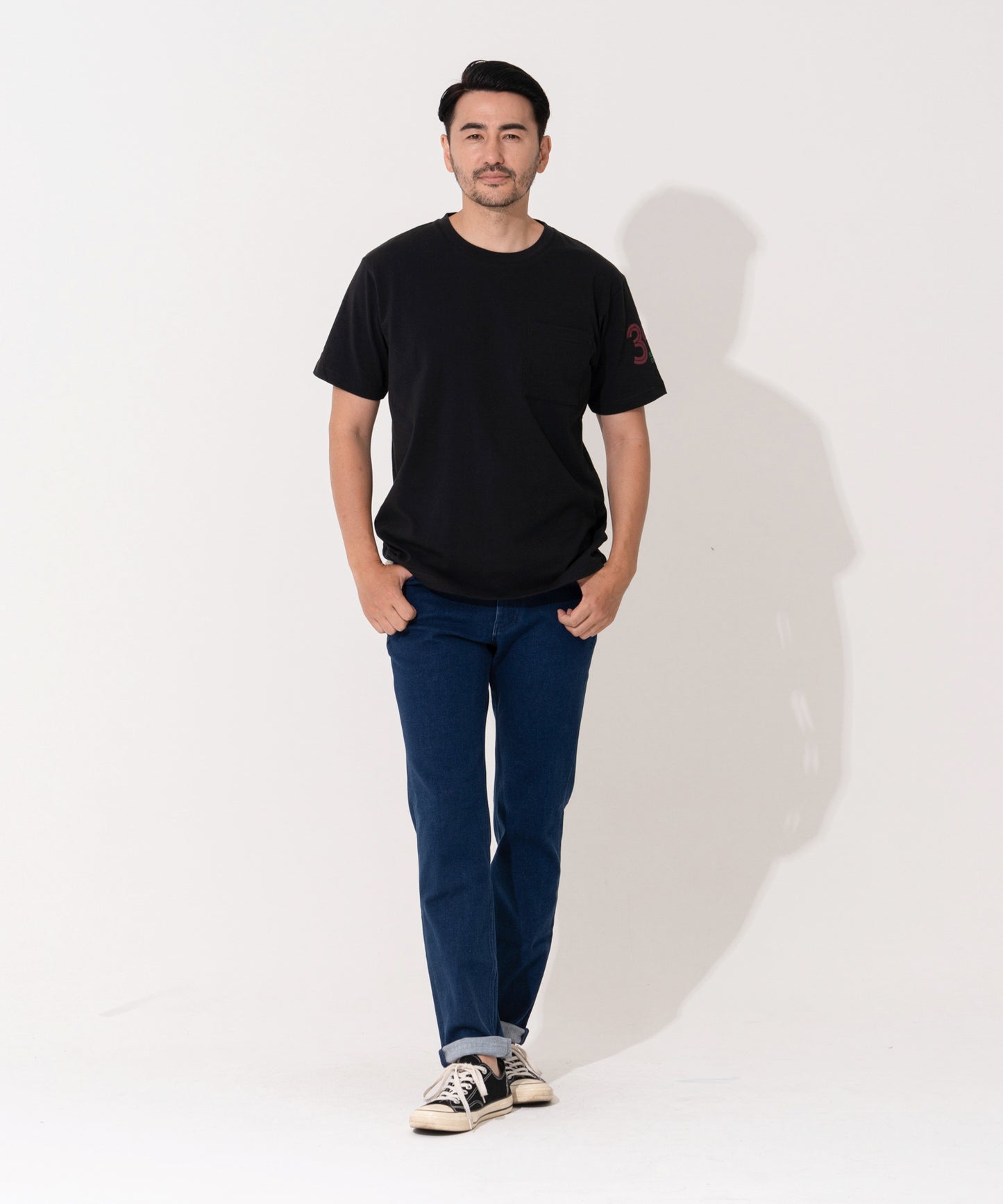 抗菌防臭 ラグビーデザイン胸ポケ付Tee