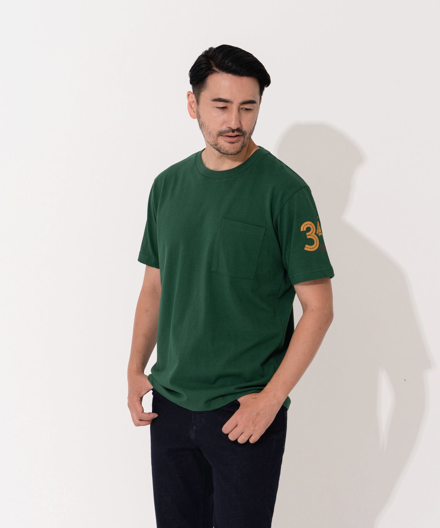 抗菌防臭 ラグビーデザイン胸ポケ付Tee