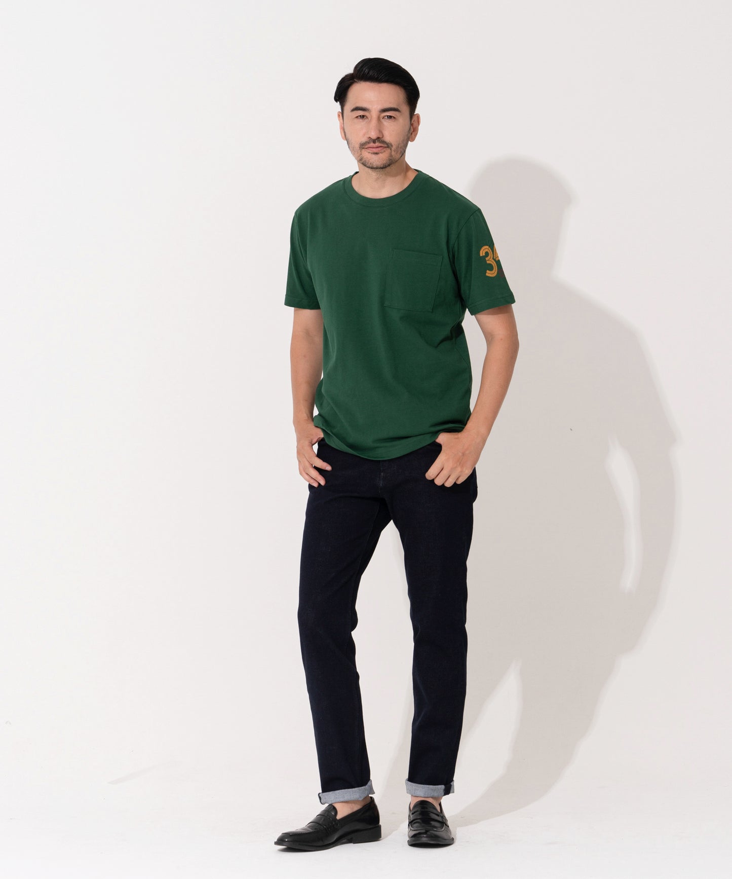 抗菌防臭 ラグビーデザイン胸ポケ付Tee