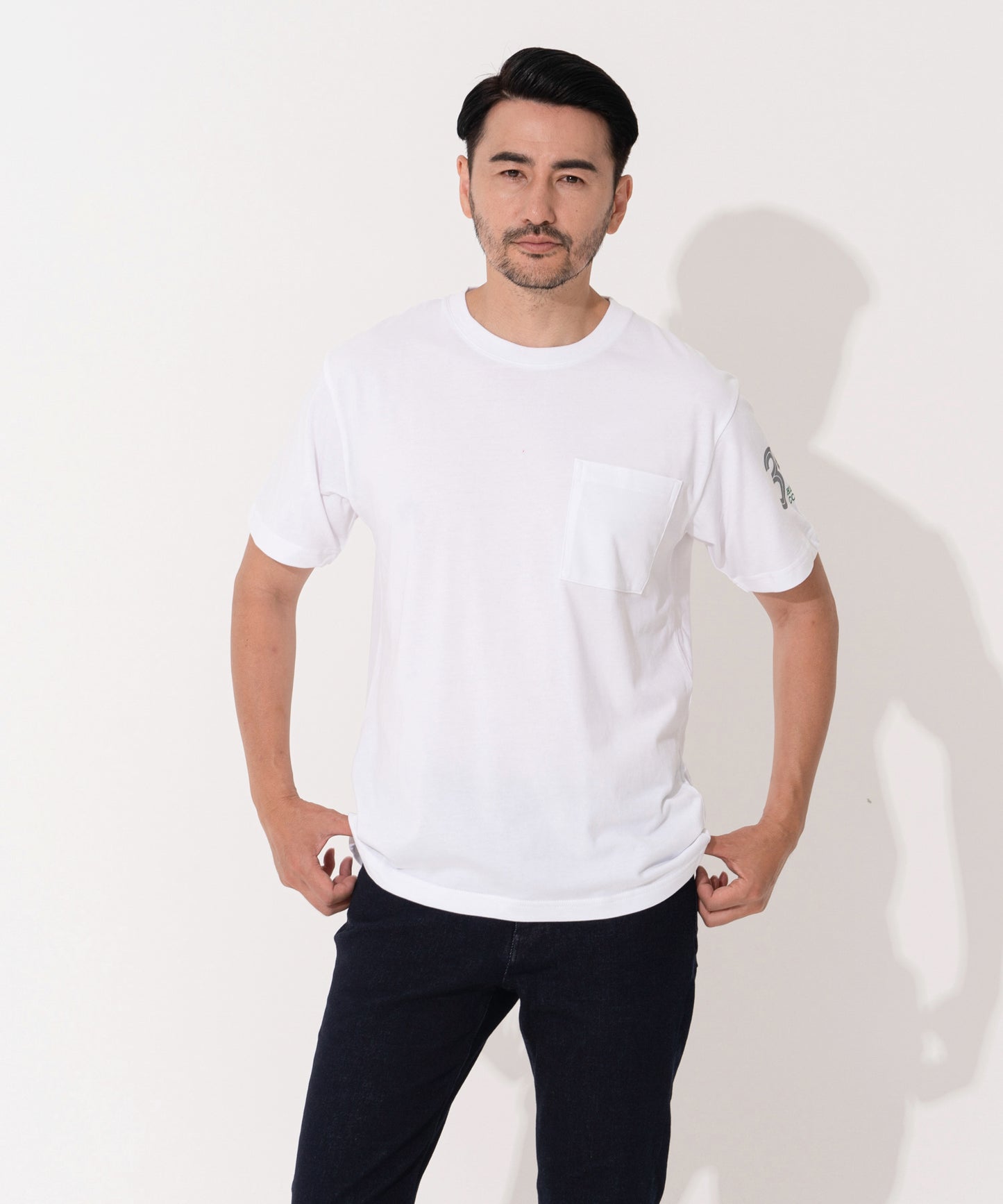 抗菌防臭 ラグビーデザイン胸ポケ付Tee